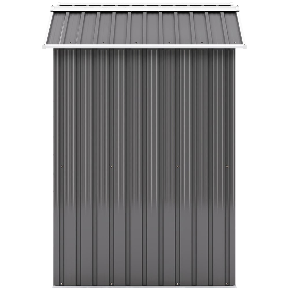 Living and Home 7.7 x 4.3ft Galvanised Steel Acrylic Storage Shed Grey Image 4