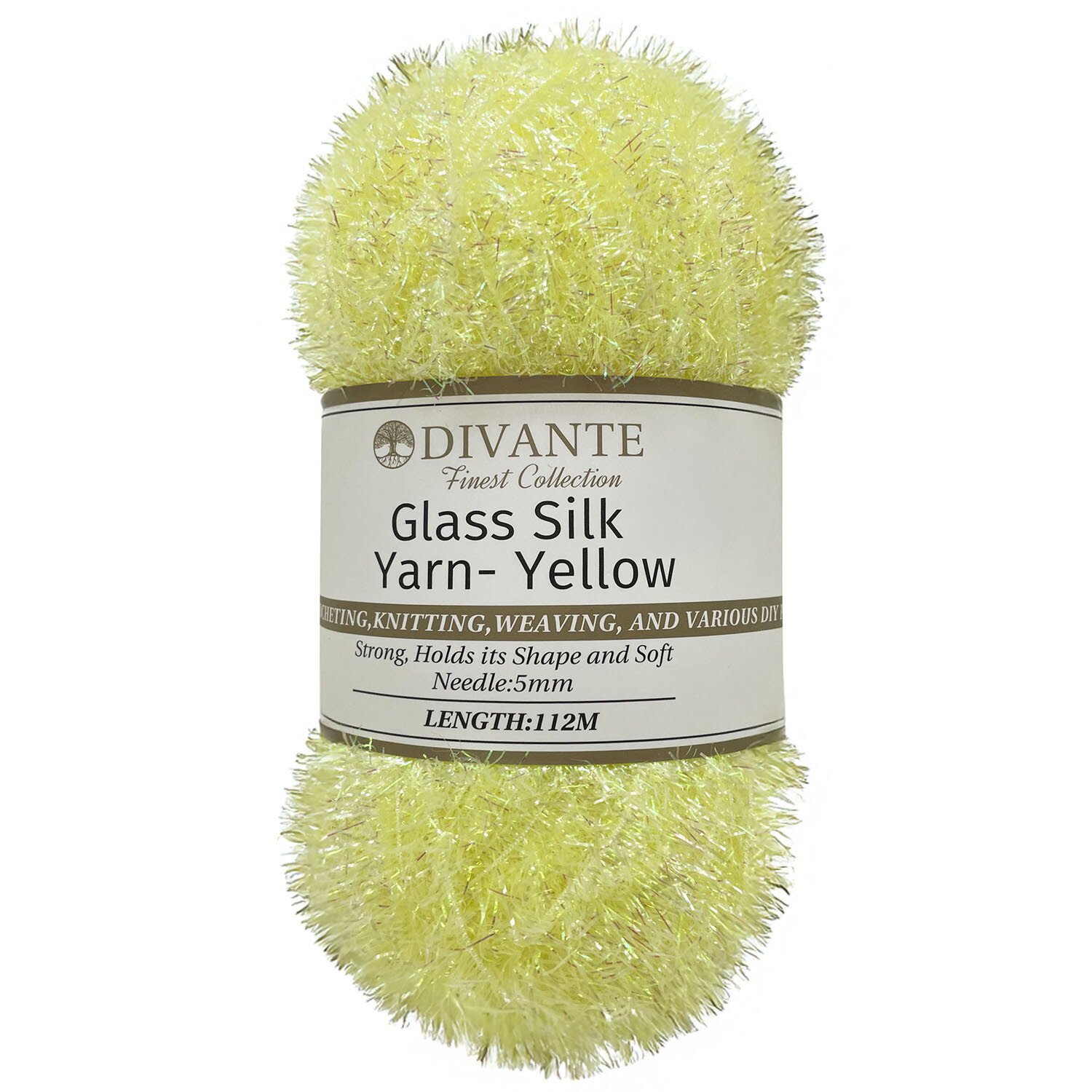 Glass Silk Yarn - Yellow Image 1