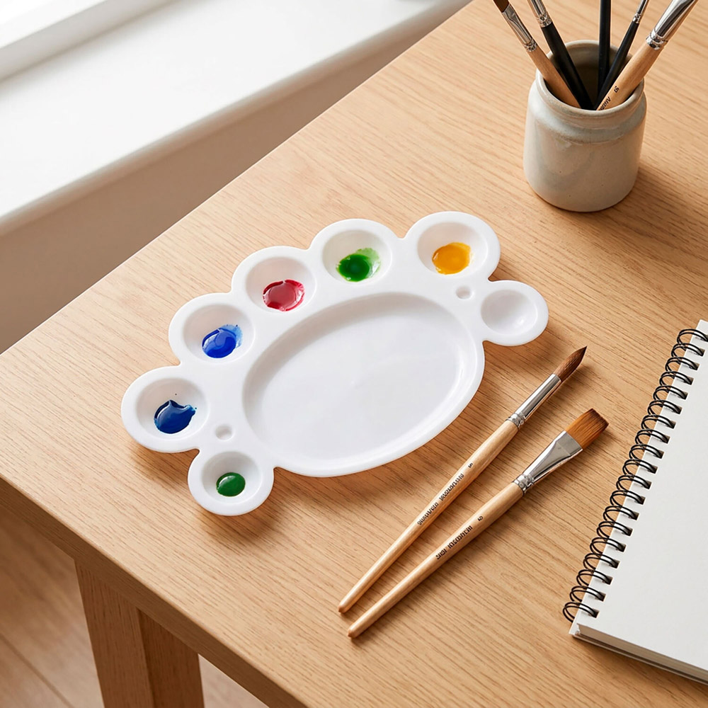 Washable Mixing Paint Palette White Image 2