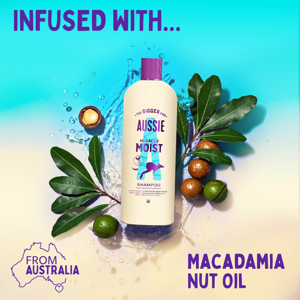 Aussie Miracle Moist Macadamia Nut Shampoo Image 5