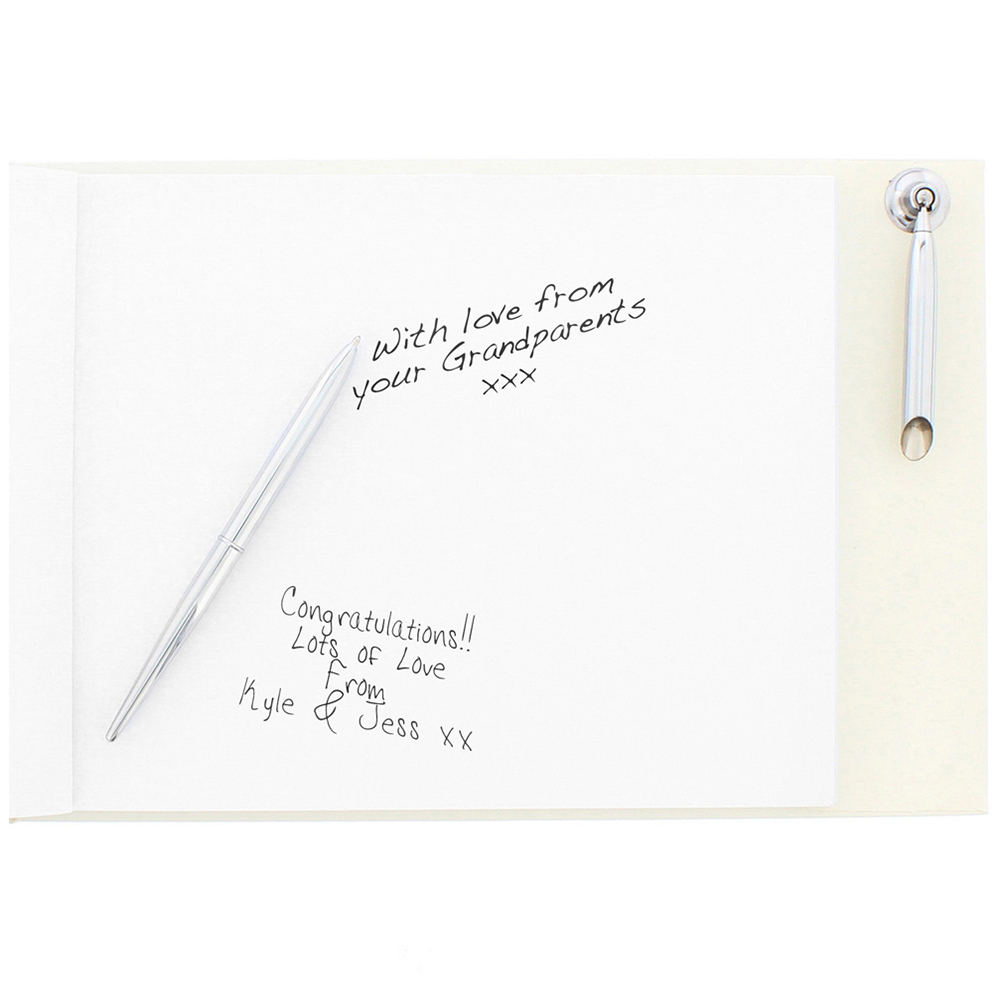 Personalised Memento Personalised 40th Ruby Anniversary Hardback Guest Book and Pen Image 3
