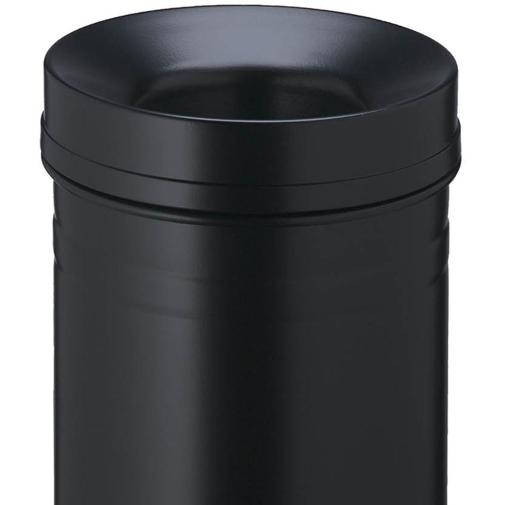 Durable SAFE+ Black Fire Extinguishing Metal Waste Bin 15L Image 2