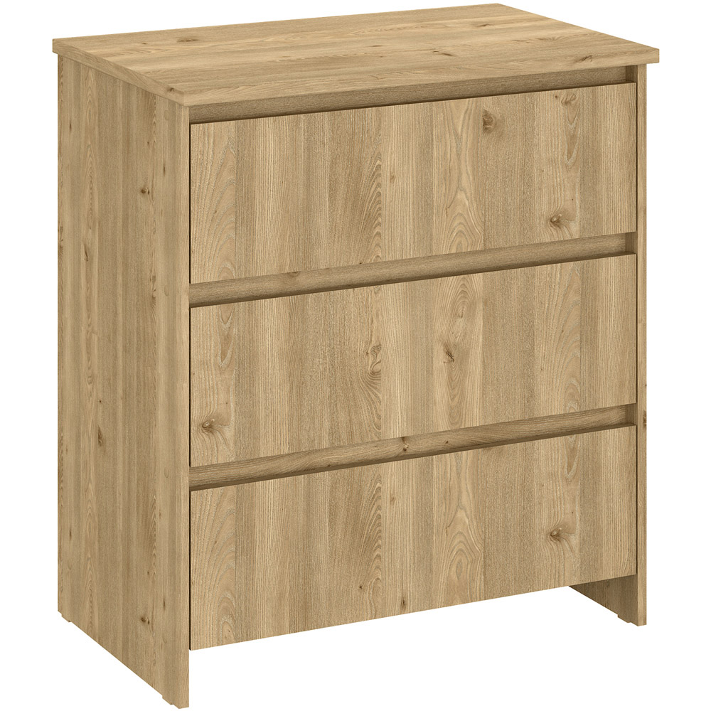Kudl 3 Drawer Oak Baby Changing Table Image 3