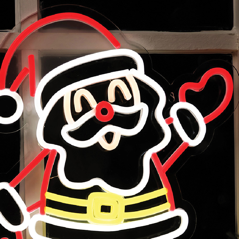 Xmas Haus Neon LED Santa 36 x 40cm Image 2