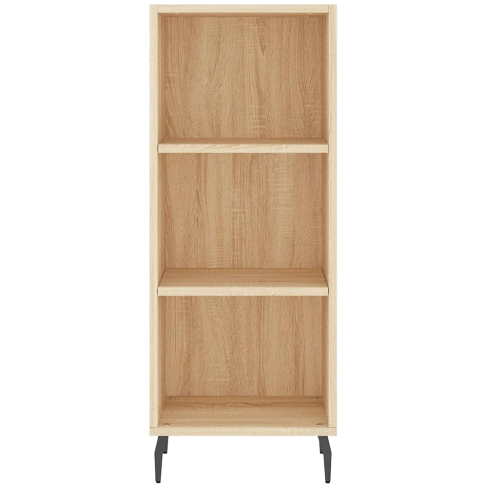 vidaXL 3 Open Shelf Sonoma Oak Sideboard with Metal Legs Image 4