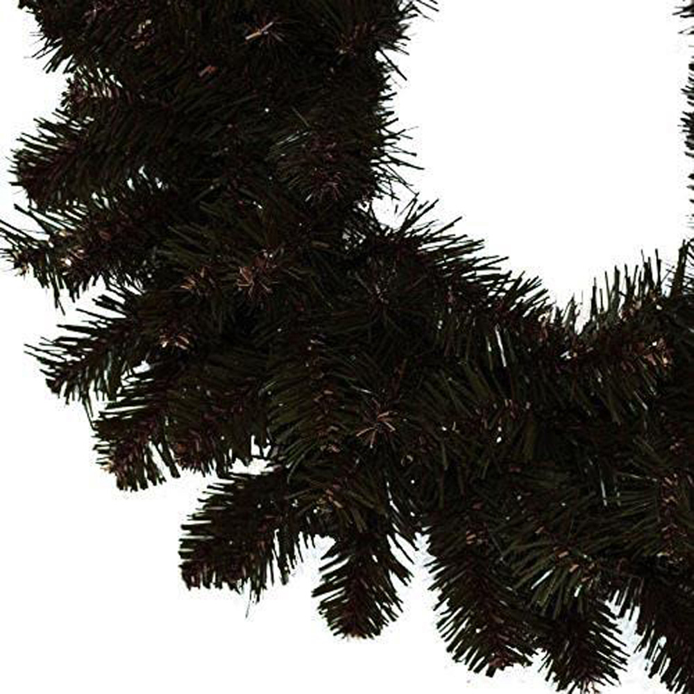 Shatchi Black Plain Alaskan Pine Christmas Wreath Image 2