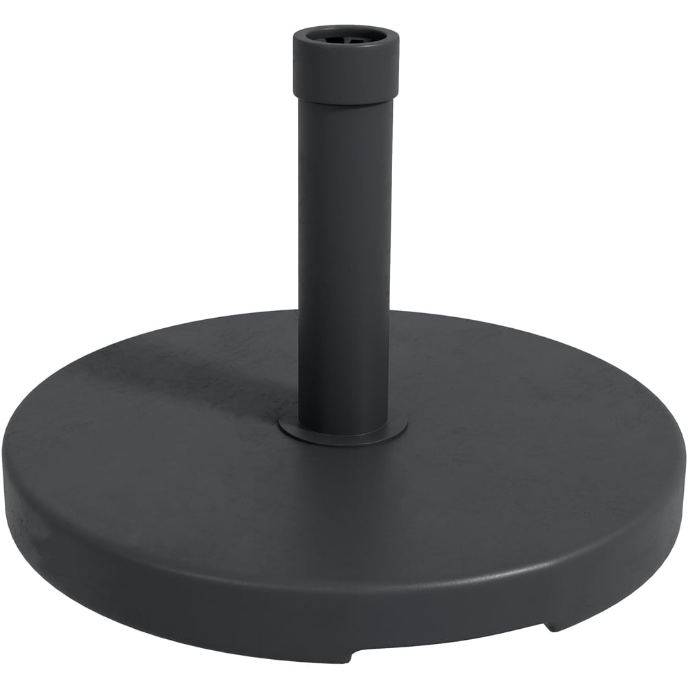 Outsunny Black Concrete Parasol Base 15kg Image 1