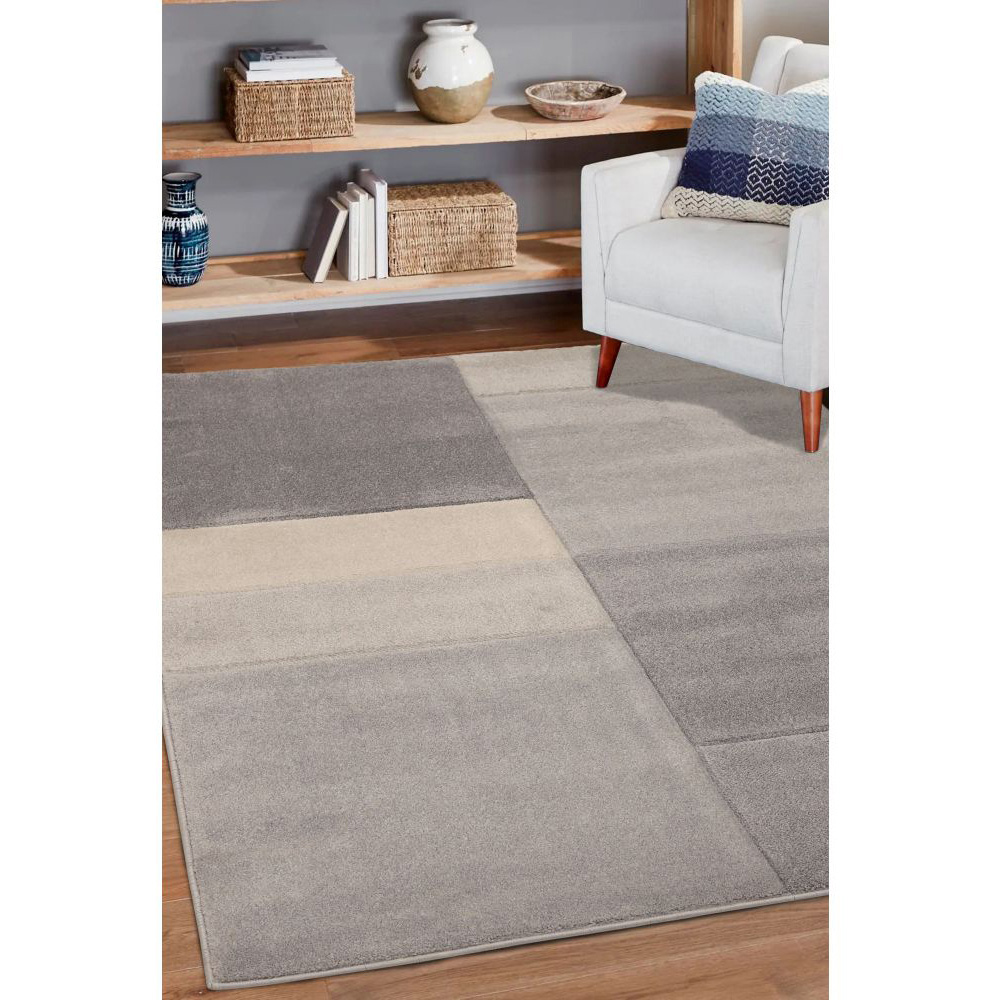 Homemaker Newport Grey Big Blocks Rug 160 x 230cm Image 5