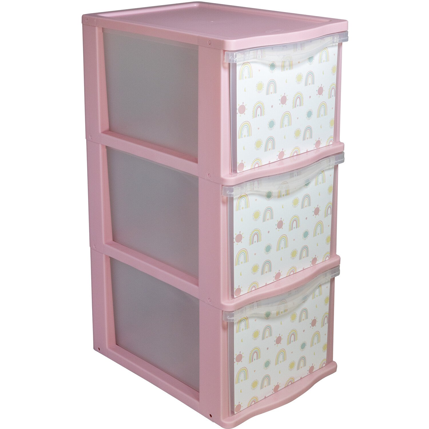 Tontarelli Rainbow 3 Drawer Tower - Multicolour Image 2