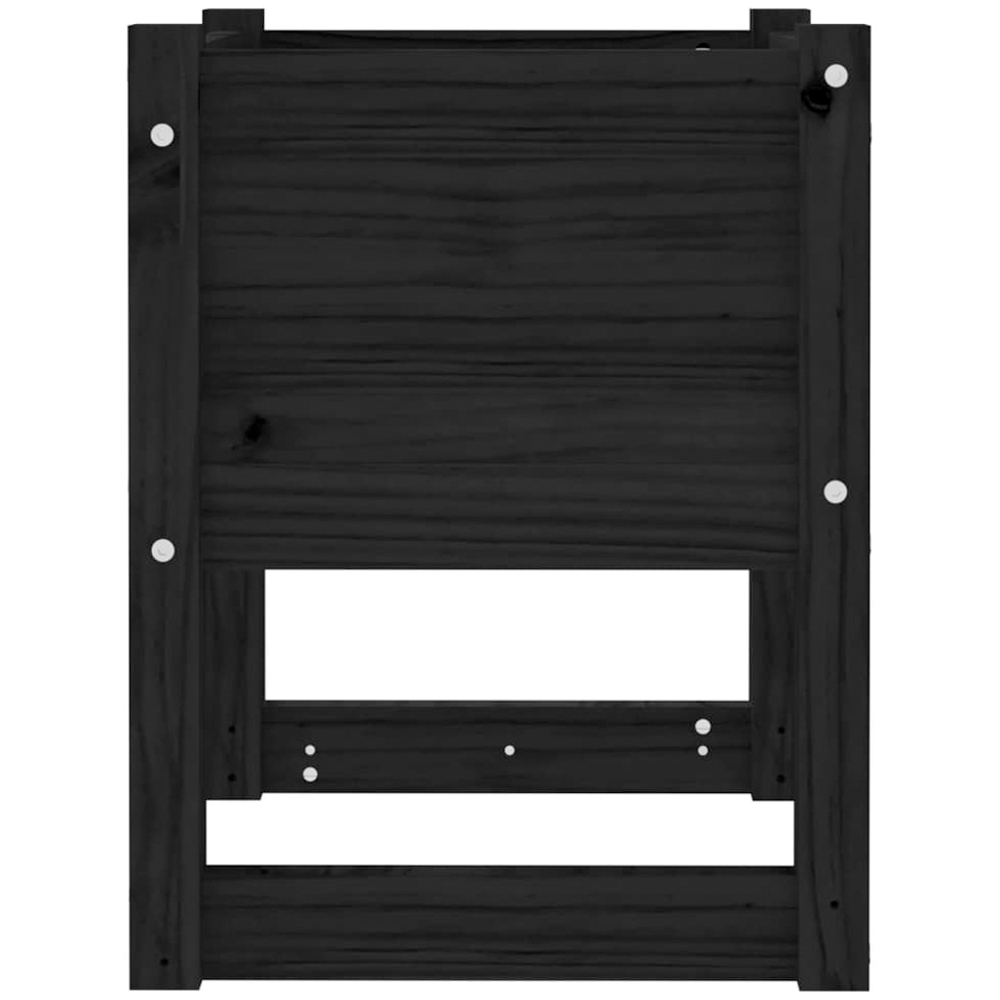 vidaXL Black Pine Wood Garden Planter 52.5 x 40 x 40cm 2 Pack Image 5