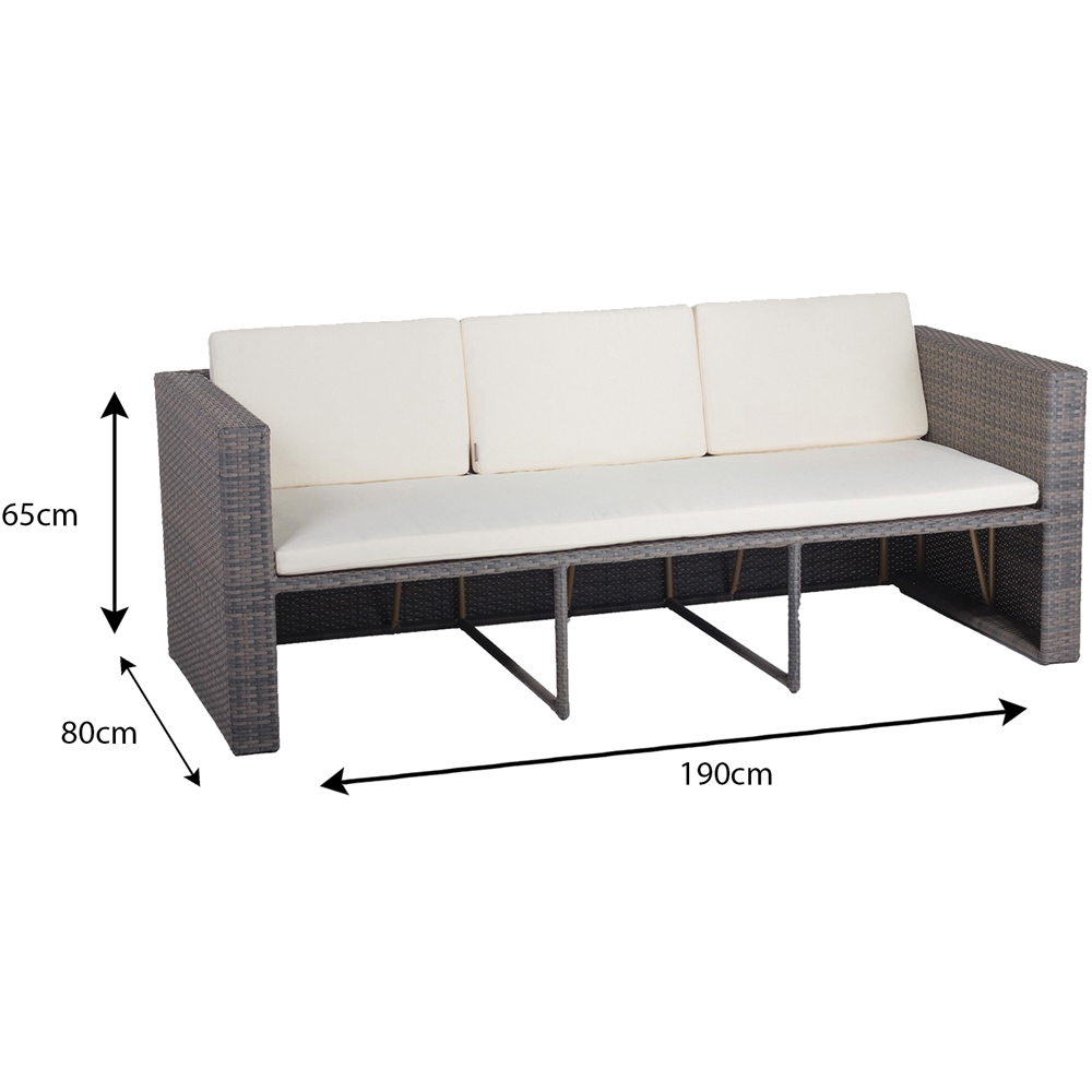 Oseasons Mayson 5 Seater Walnut Natural Rattan Lounge Set Image 4