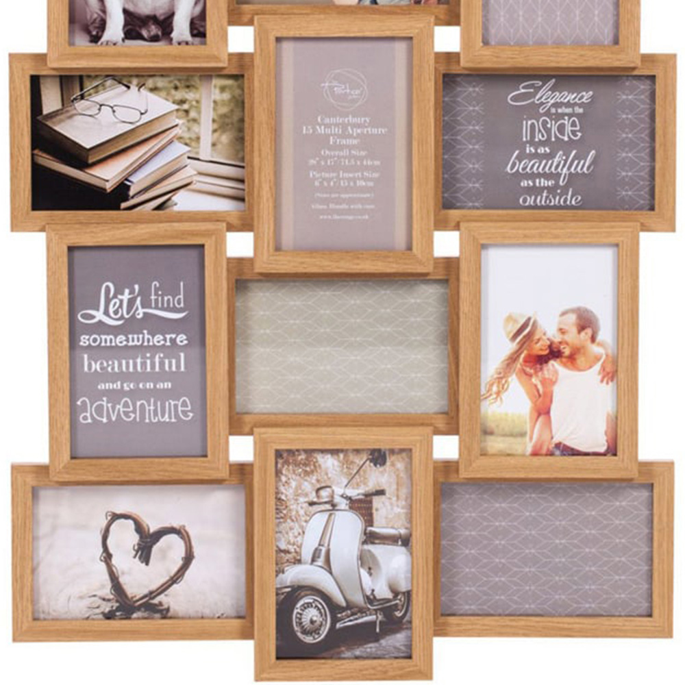 Canterbury Wooden 15 Aperture Frame 6 x 4 inch Image 3