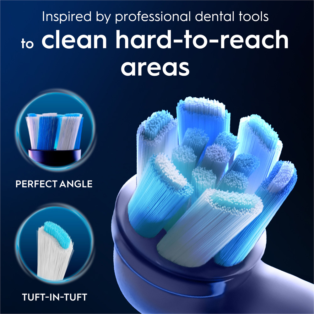Oral-B iO Ultimate Clean White Toothbrush Refill Head 4 Pack Image 6