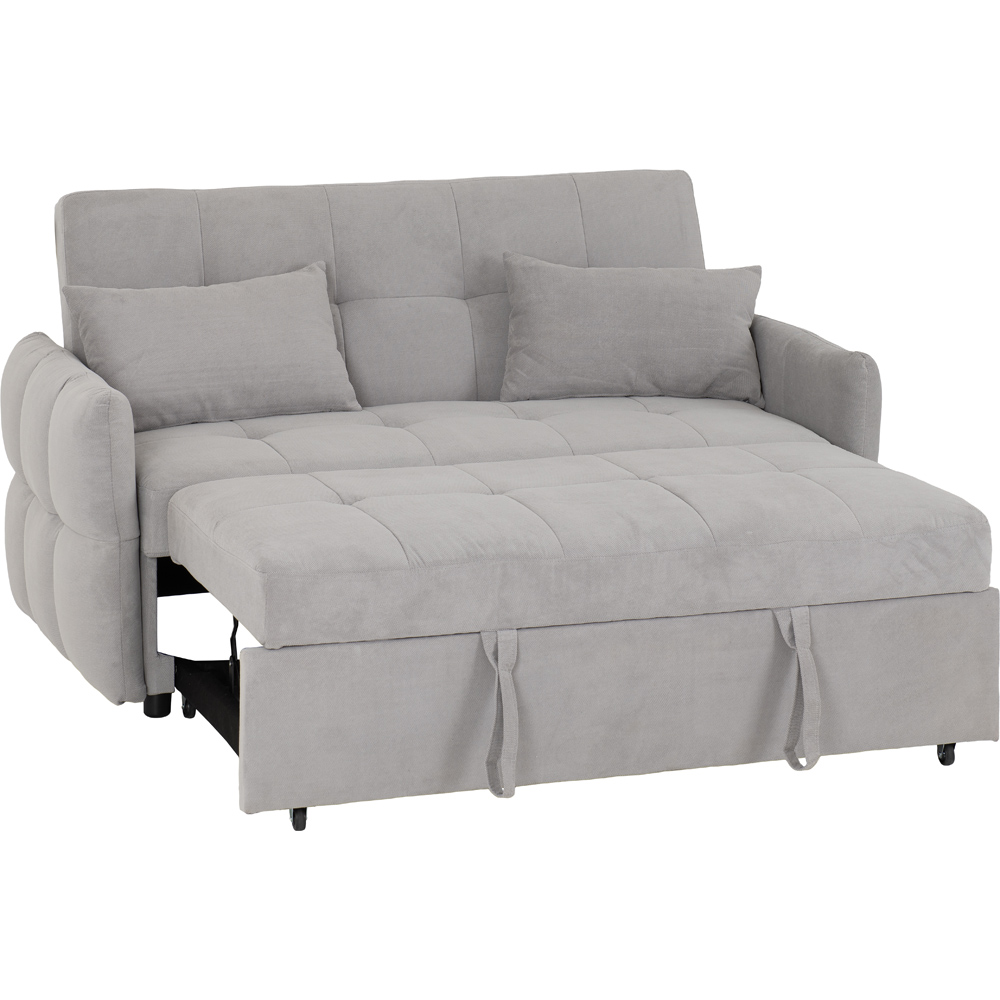Seconique Chelsea Double Sleeper Silver Grey Fabric Sofa Bed Image 3