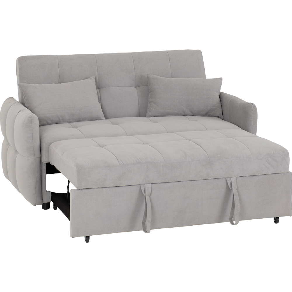 Seconique Chelsea 2 Seater Silver Grey Fabric Sofa Bed Image 3