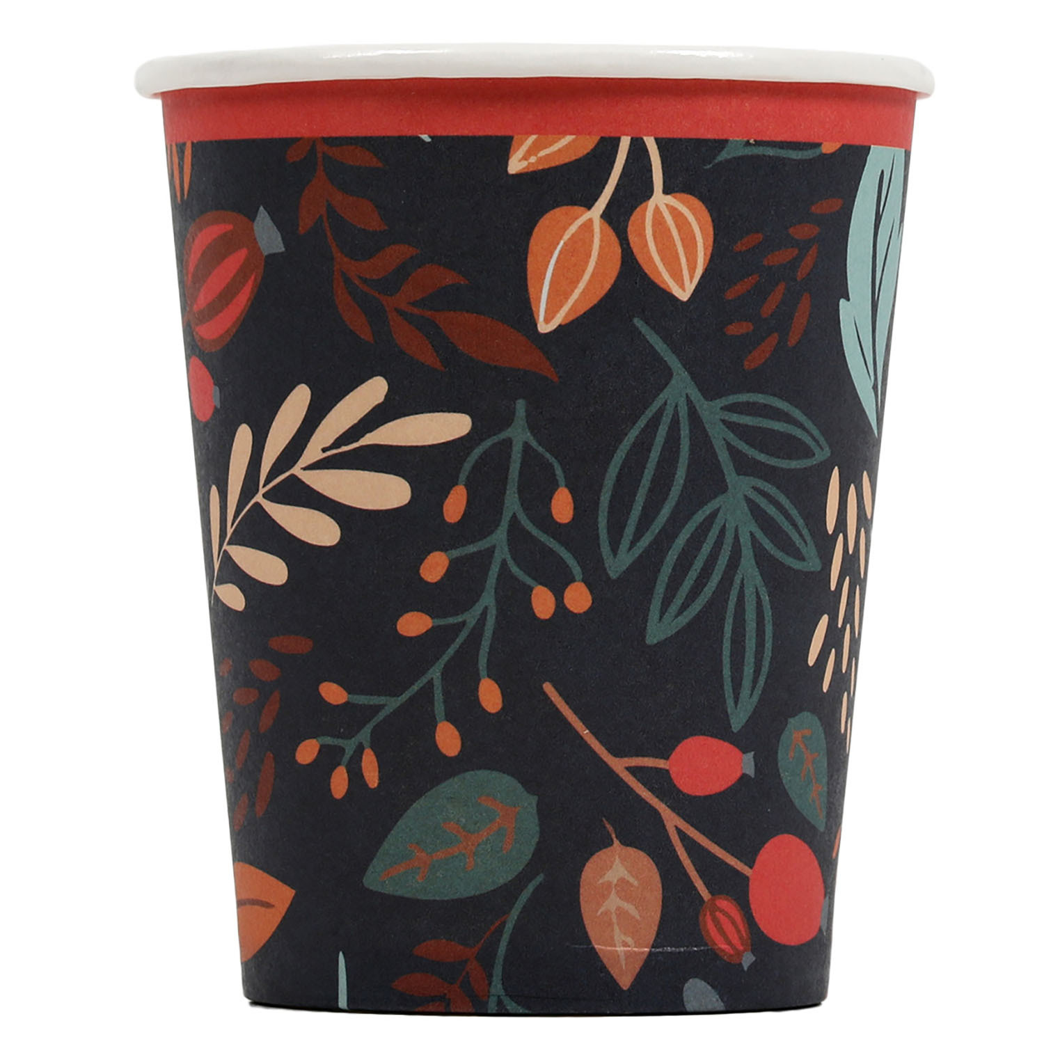 Pack of 8 Autumnal Leaf Paper Cups Image