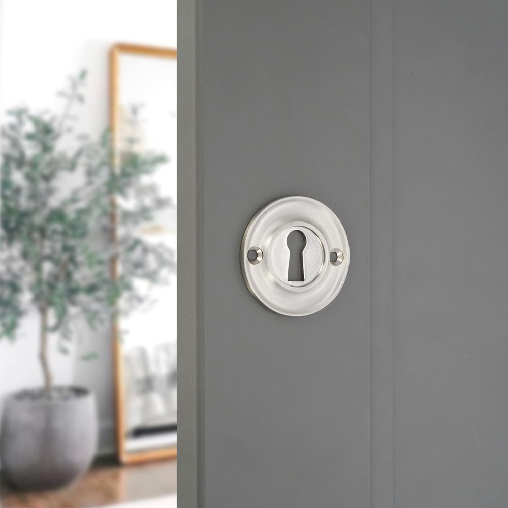 Spira Brass Slimline Standard Satin Nickel Escutcheon Image 2