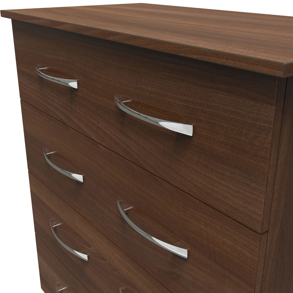 Crowndale Avon 4 Drawer Noche Walnut Chest of Drawers Image 5