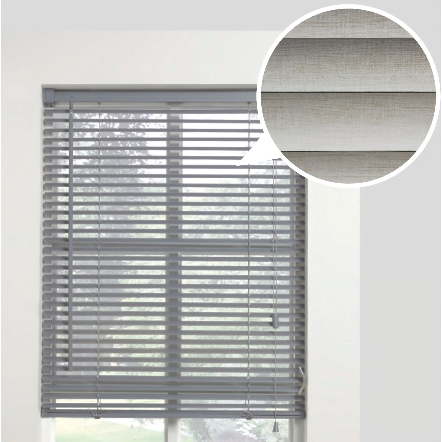 PVC Venetian Blind Natural Linen 180cm Image
