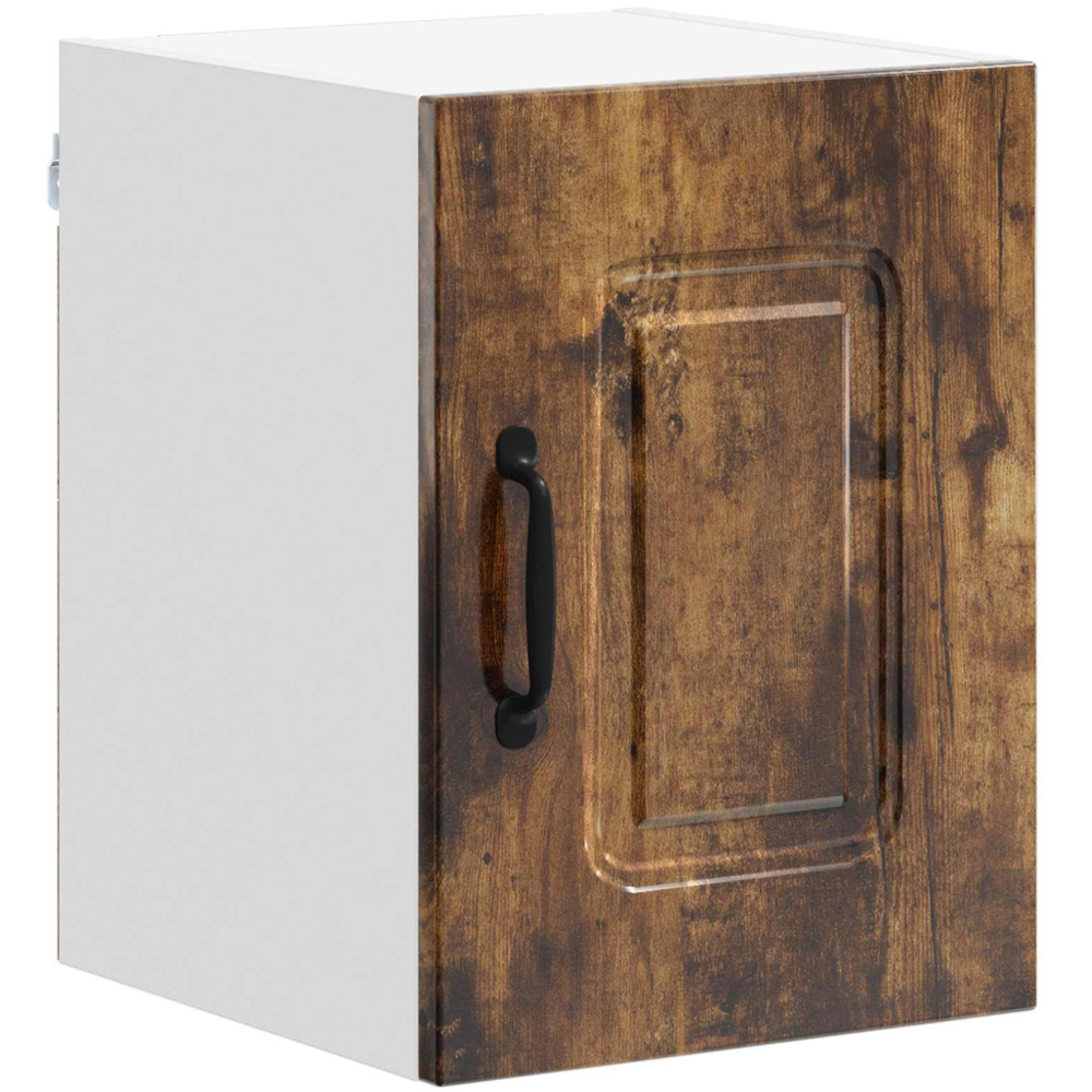 vidaXL Kalmar Single Door Smoked Oak Wall Mounted Kitchen Cabinet Image 2