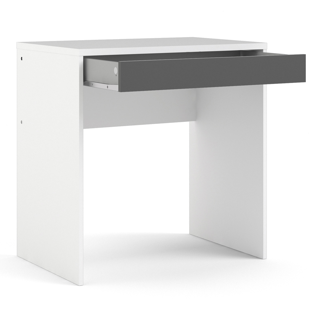Florence Function Plus Single Door Single Drawer Desk White and Grey Image 4