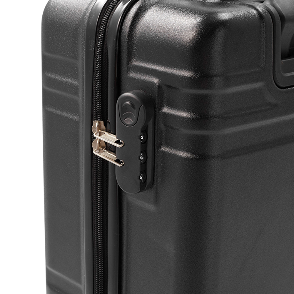 H&O Direct 20 inch Black Hard Shell Suitcase with Combination Lock Image 4