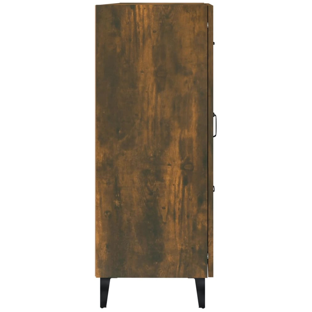 vidaXL Single Door 3 Drawer Smoked Oak Sideboard Image 6