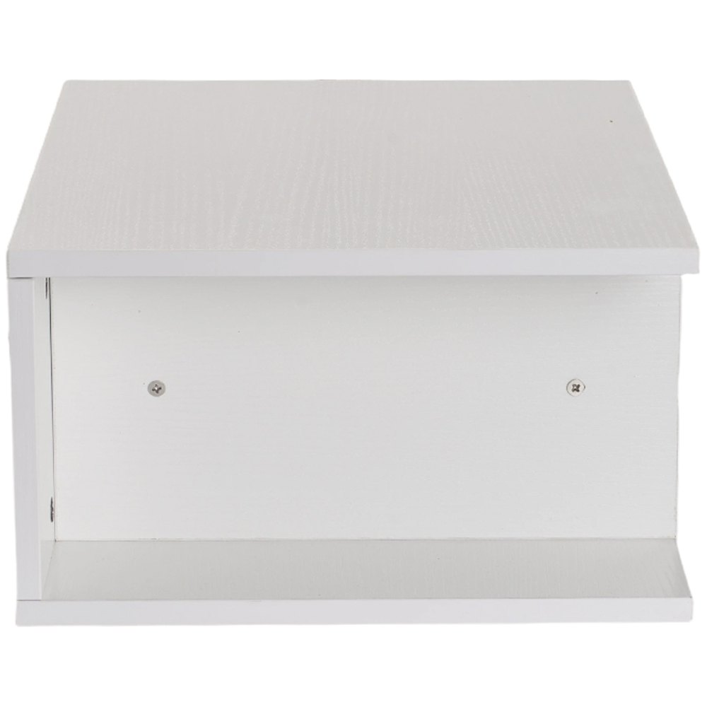 Living and Home 3 Shelf Warm White Desktop Printer Stand Image 4