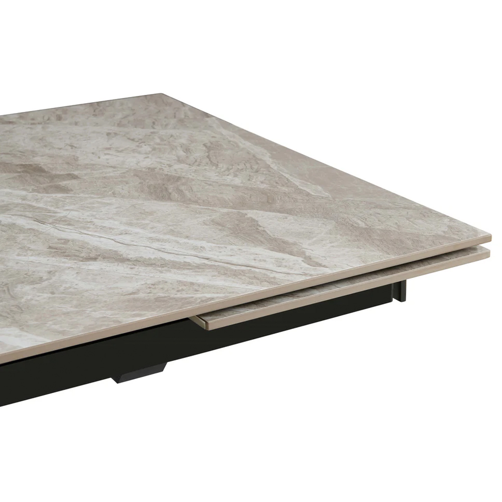 DS Living Zaira 6 Seater Dining Table White With Black Vein Image 3