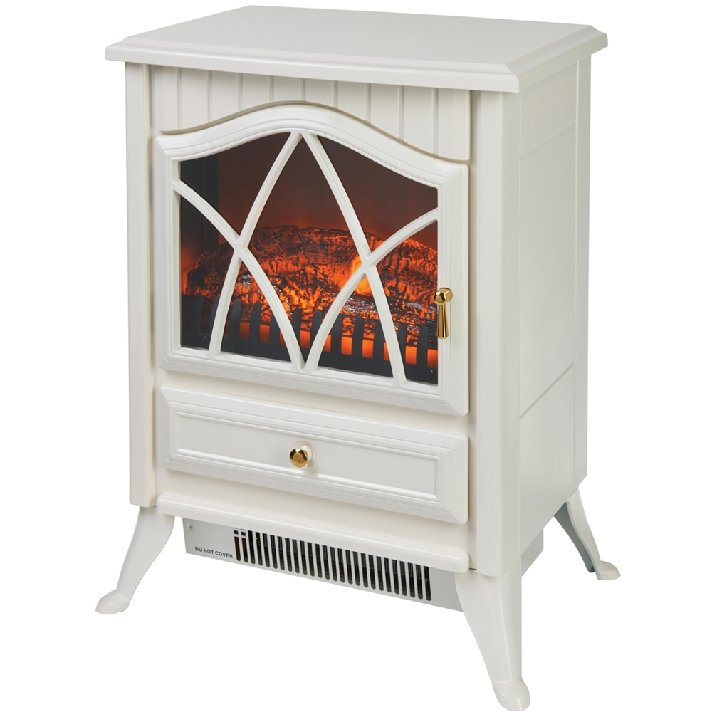White Log Effect Free-standing Stove 900W Image