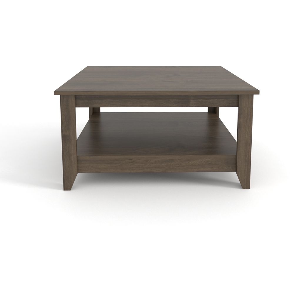 Decorotika Lea Single Shelf Walnut Coffee Table Image 3