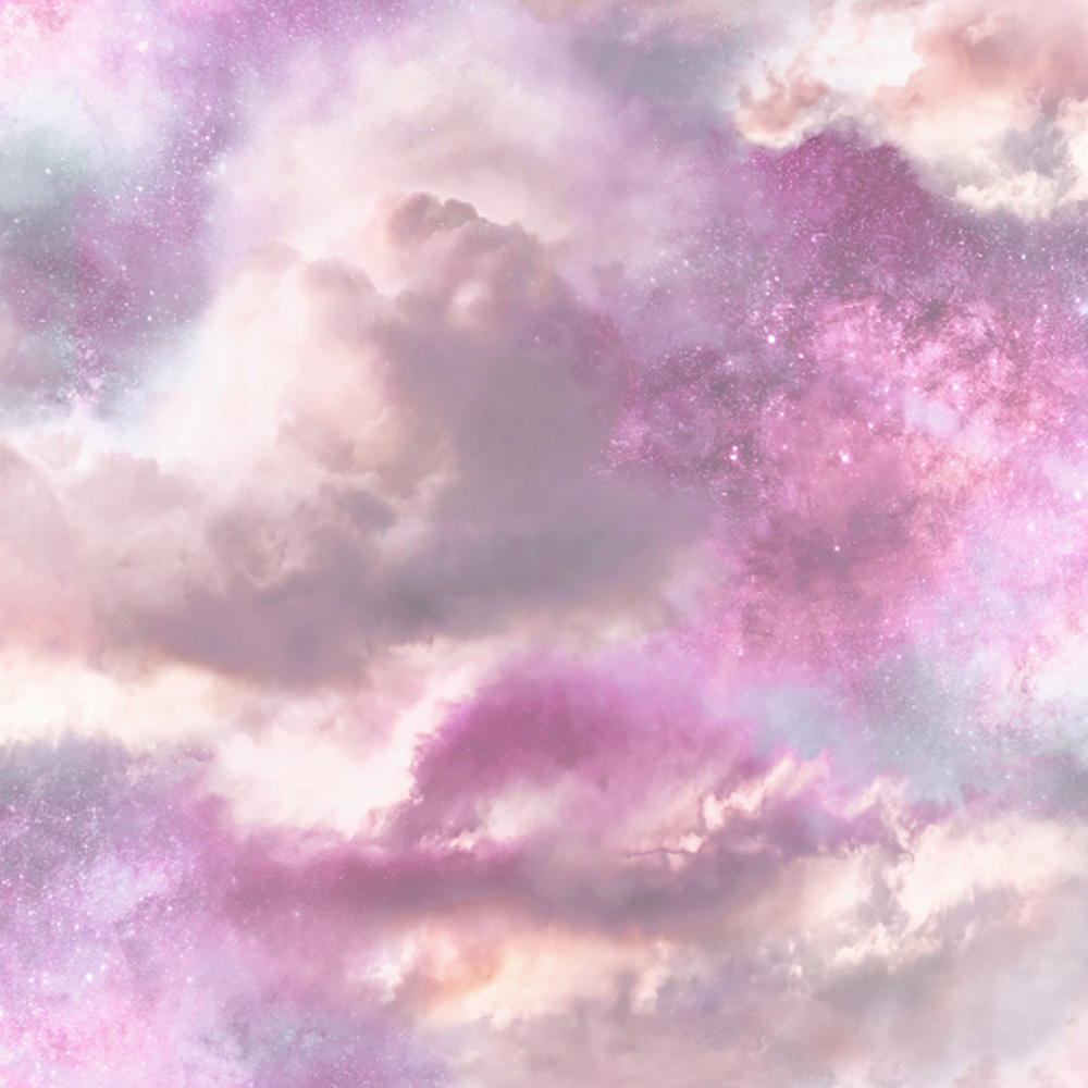 Arthouse Diamond Galaxy Purple and Blush Pink Wallpaper Image 1