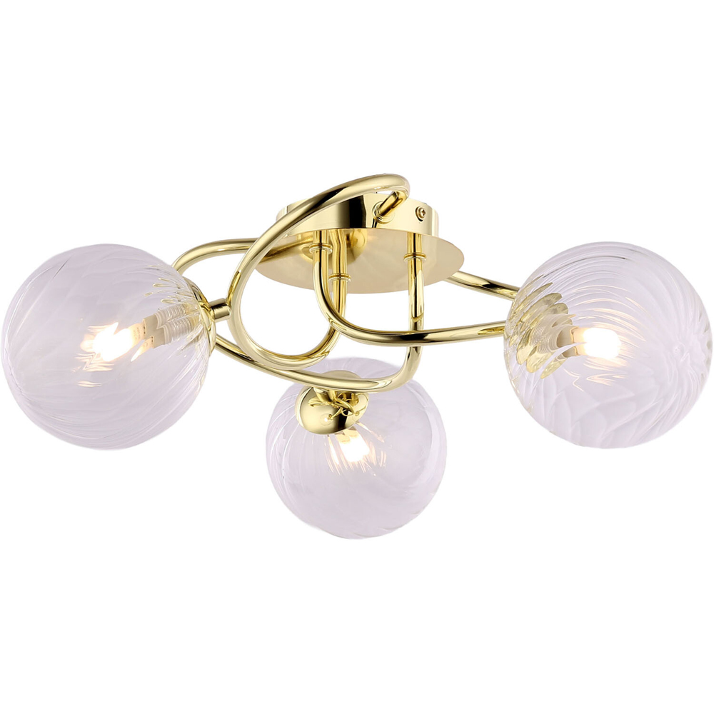Amelia 3 Way Ceiling Light Fitting Polished Brass Image 5