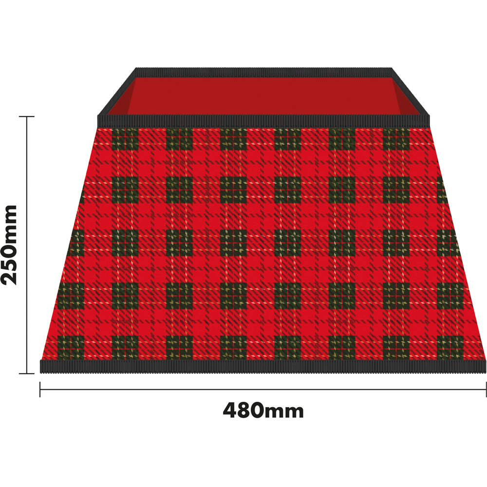 St Helens Red Tartan Tree Skirt Image 4