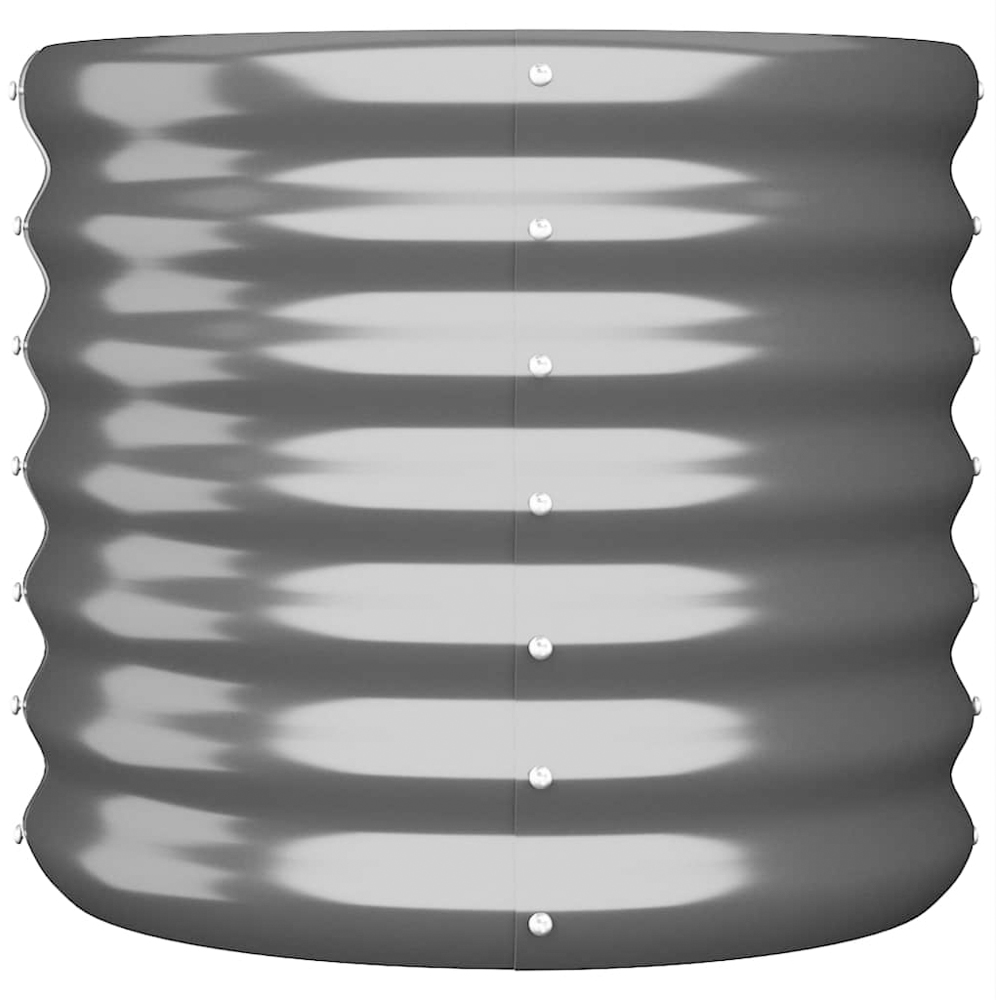 vidaXL Anthracite Galvanised Steel Square Garden Planter 40 x 40 x 36cm Image 2