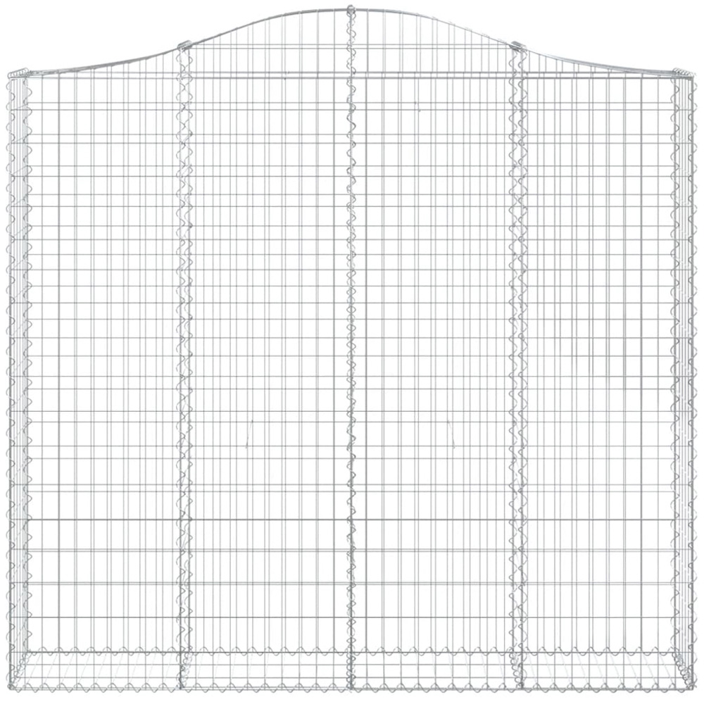 vidaXL Silver Galvanised Iron Gabion Basket 200 x 30 x 180/200cm 11 Pack Image 2