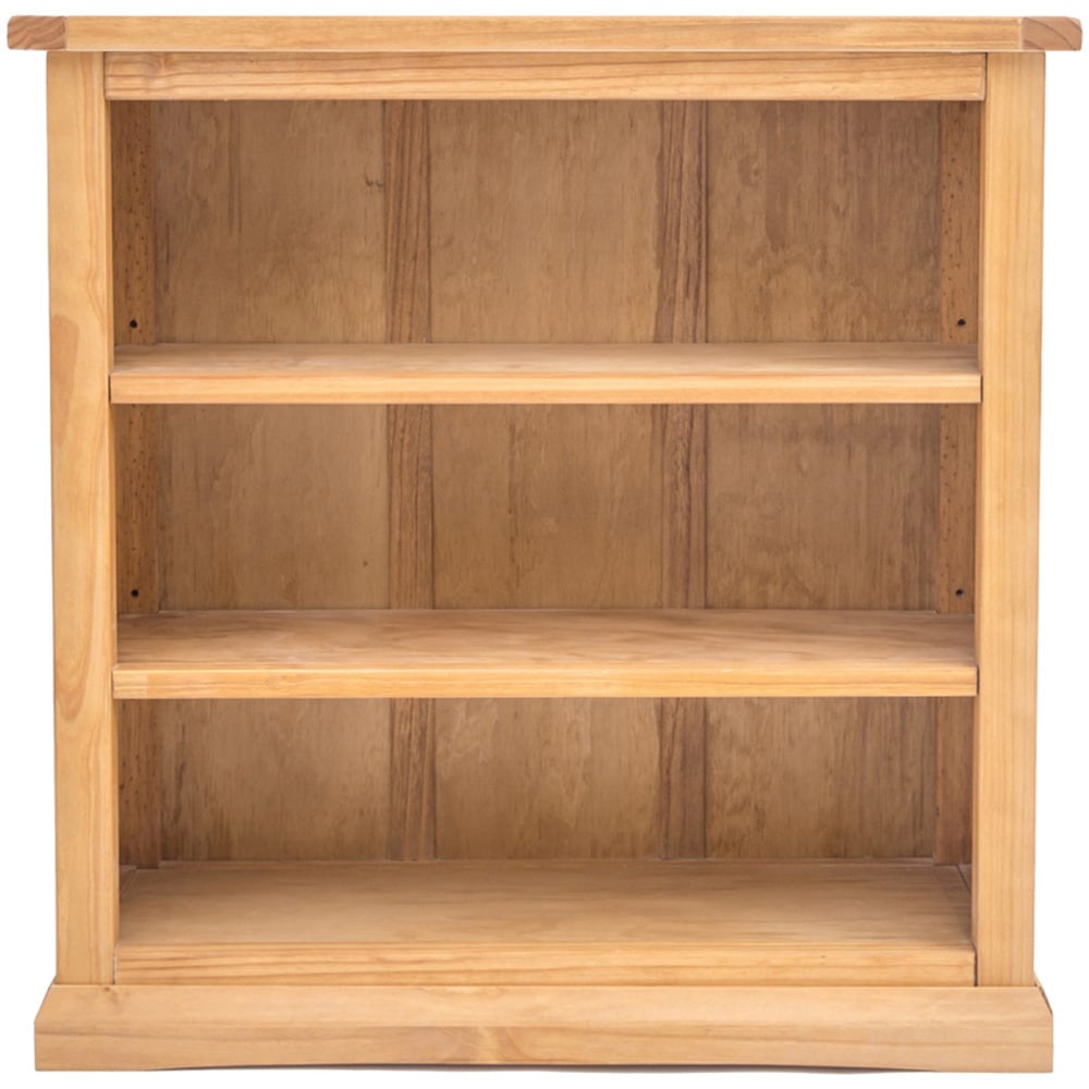 Lucca 3 Shelf Waxed Bookcase Image 2