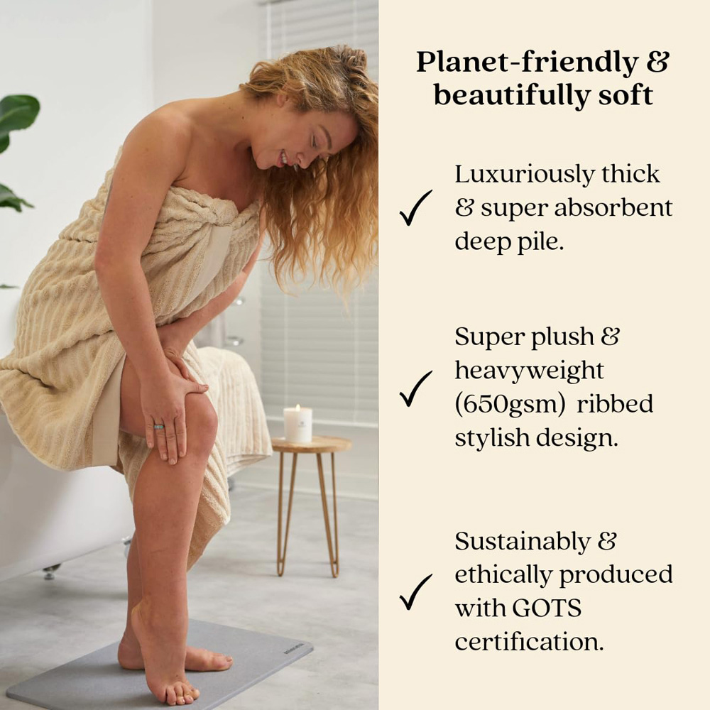 Misona Organic Cotton Natural Bath Sheet Image 3