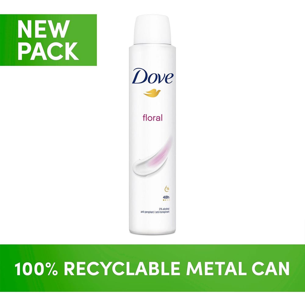 Dove Floral Sweat Protection Women Anti-Perspirant Deo 200ml 3 Pack Image 9
