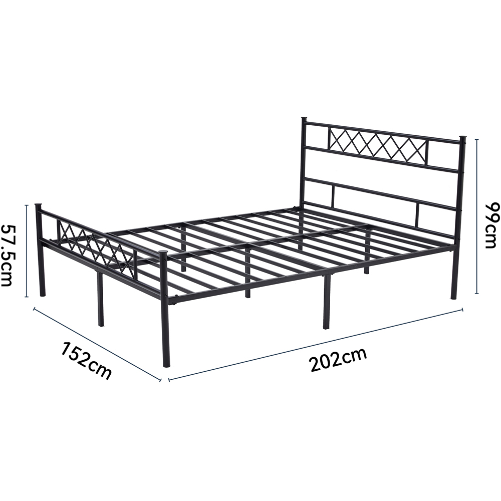 Brooklyn Felix King Size Black Metal Bed Frame with Headboard and Footboard Image 8