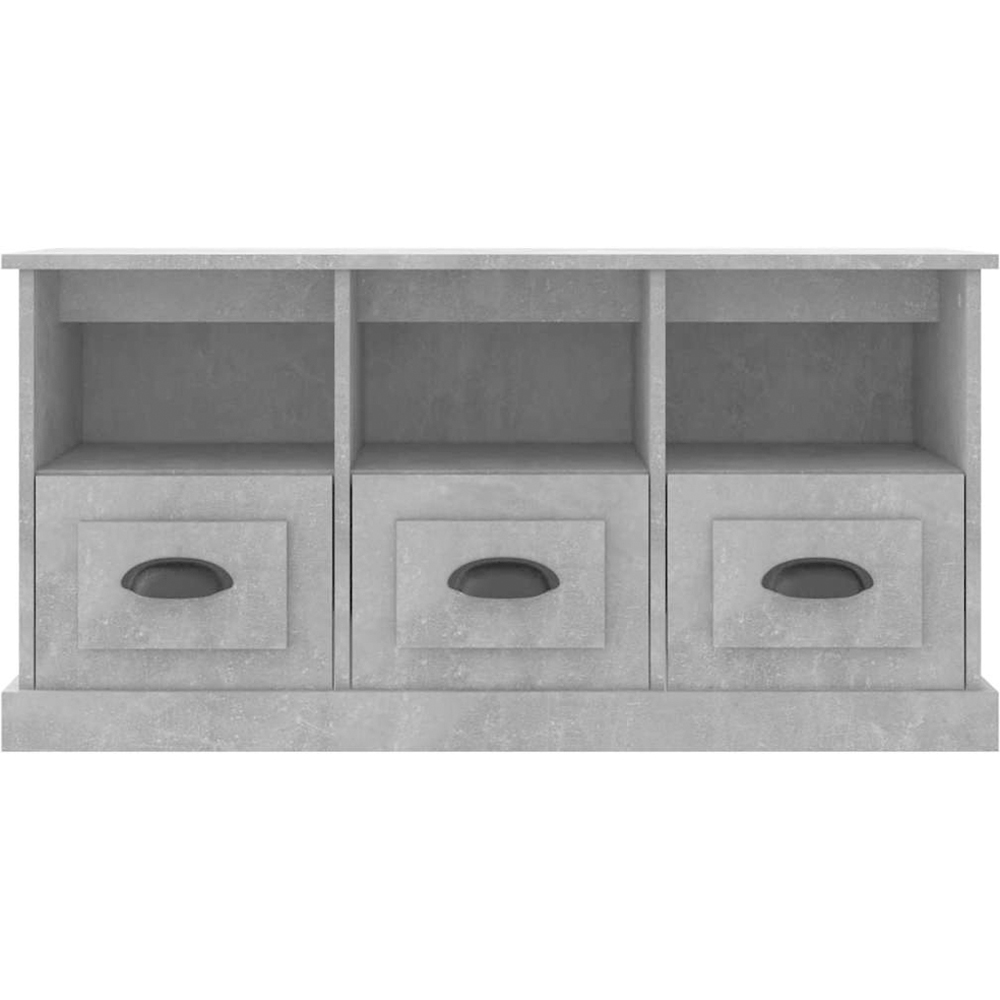 vidaXL 3 Drawer 3 Shelf Concrete Grey TV Cabinet Image 4