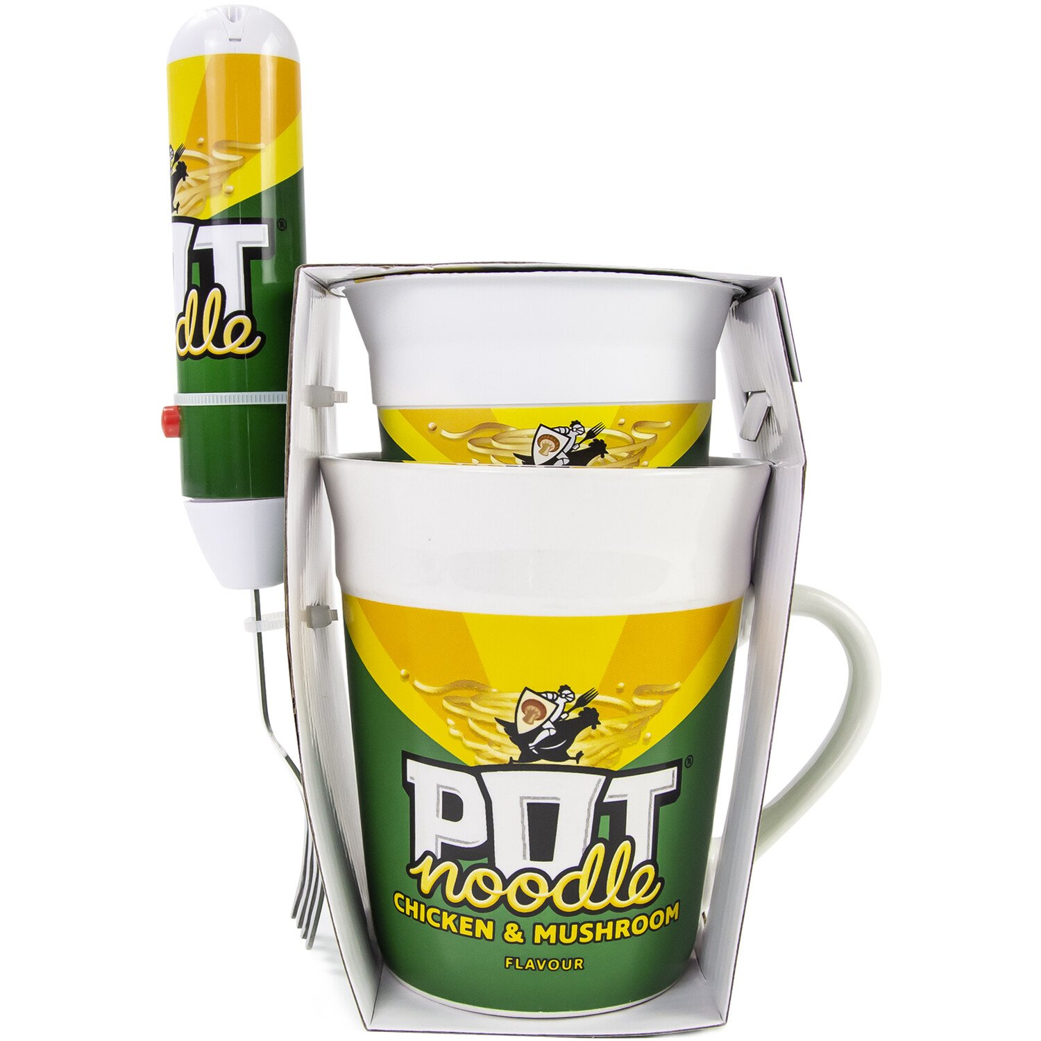 Pot Noodle Mug & Spinning Fork Gift Set - Green Image 2
