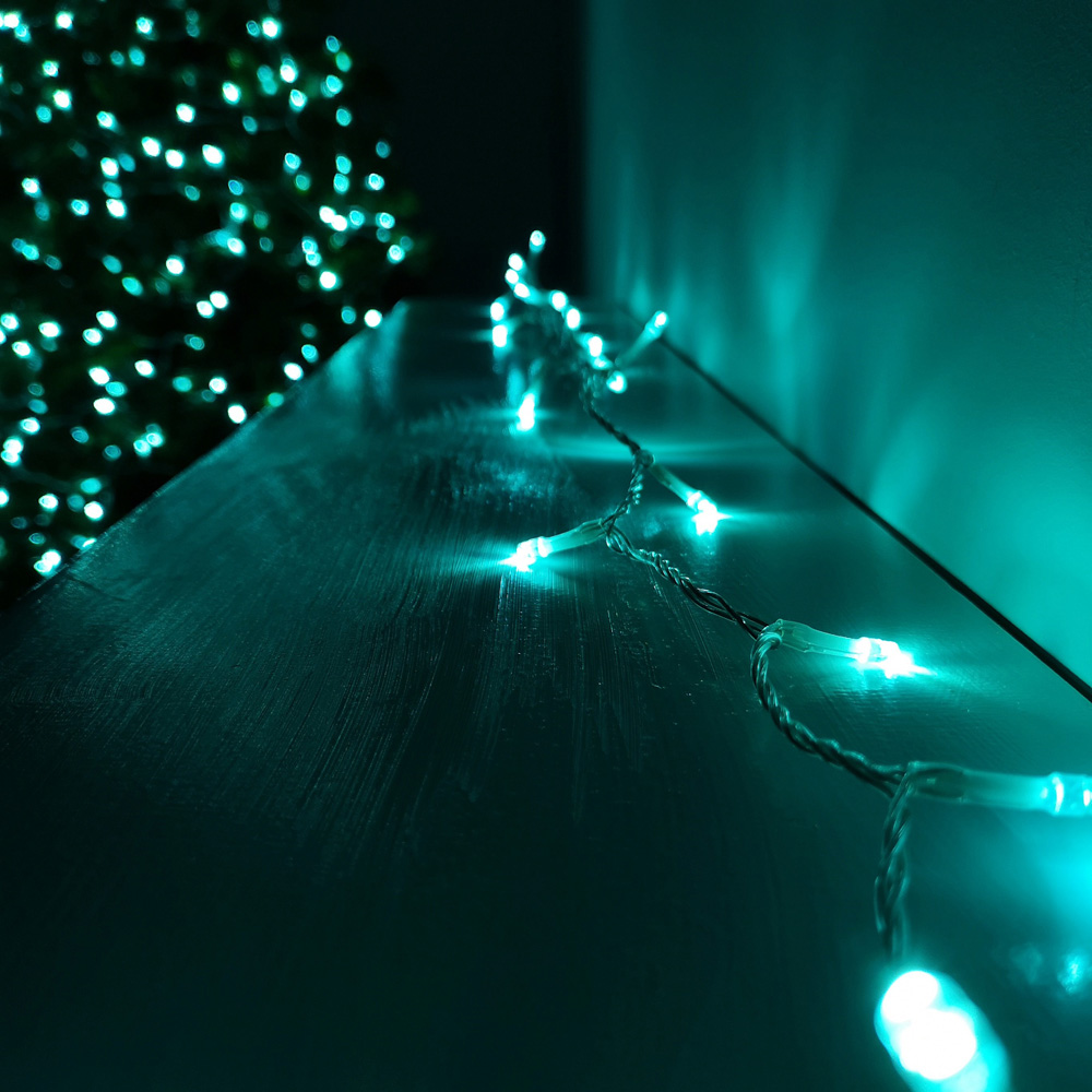 Premier SupaBrights 200 Turquoise LED Christmas String Light Image 5