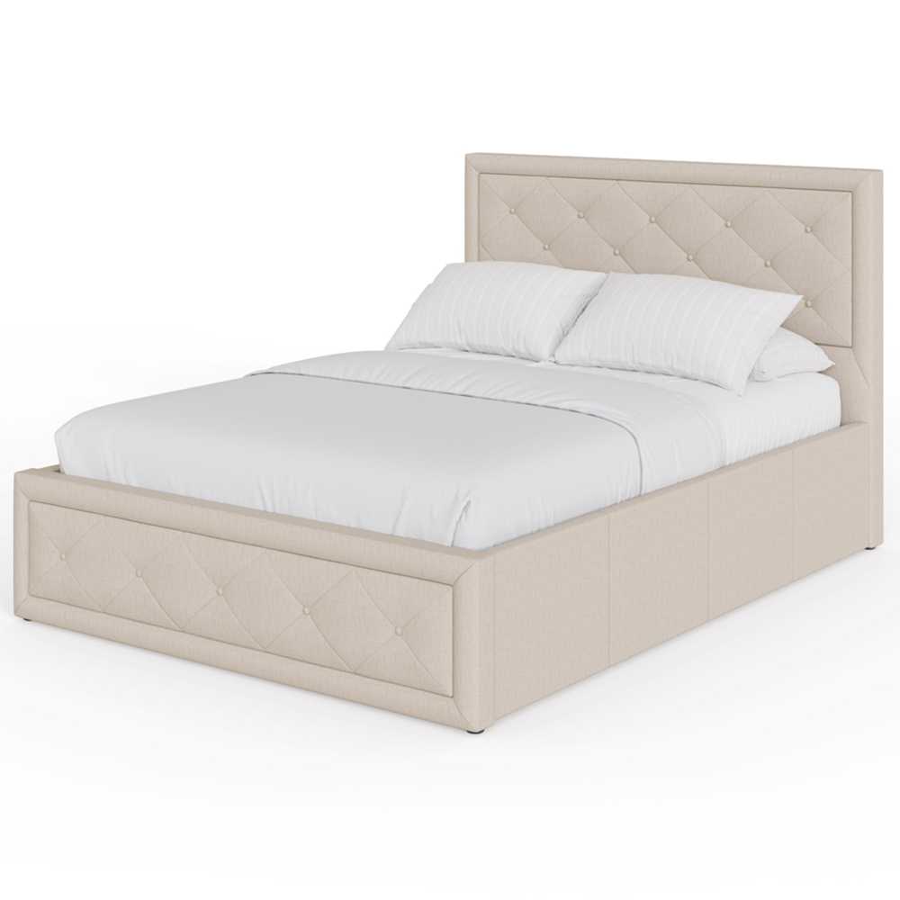GFW Hollywood Double Natural Ottoman Bed Image 2