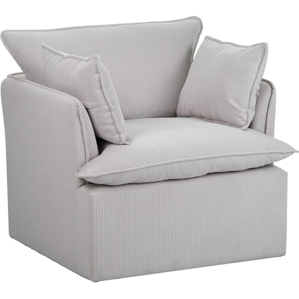 Snuggle Armchair with Stool - Grey Image 6