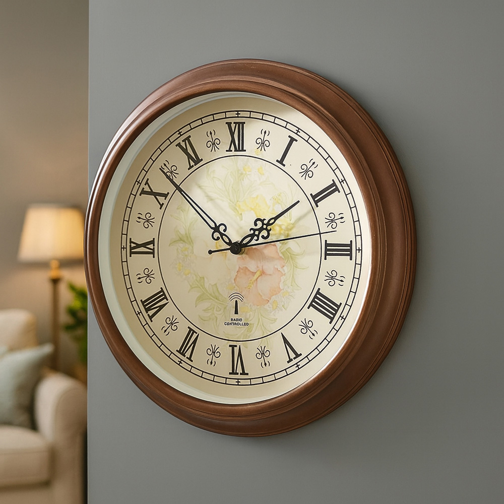 Avilo Decorative Radio-Controlled Wall Clock 36cm Image 2