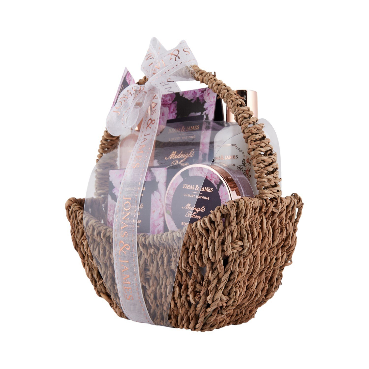 Jonas & James Midnight Bloom Beauty Gift Basket Black and Brown Image 2