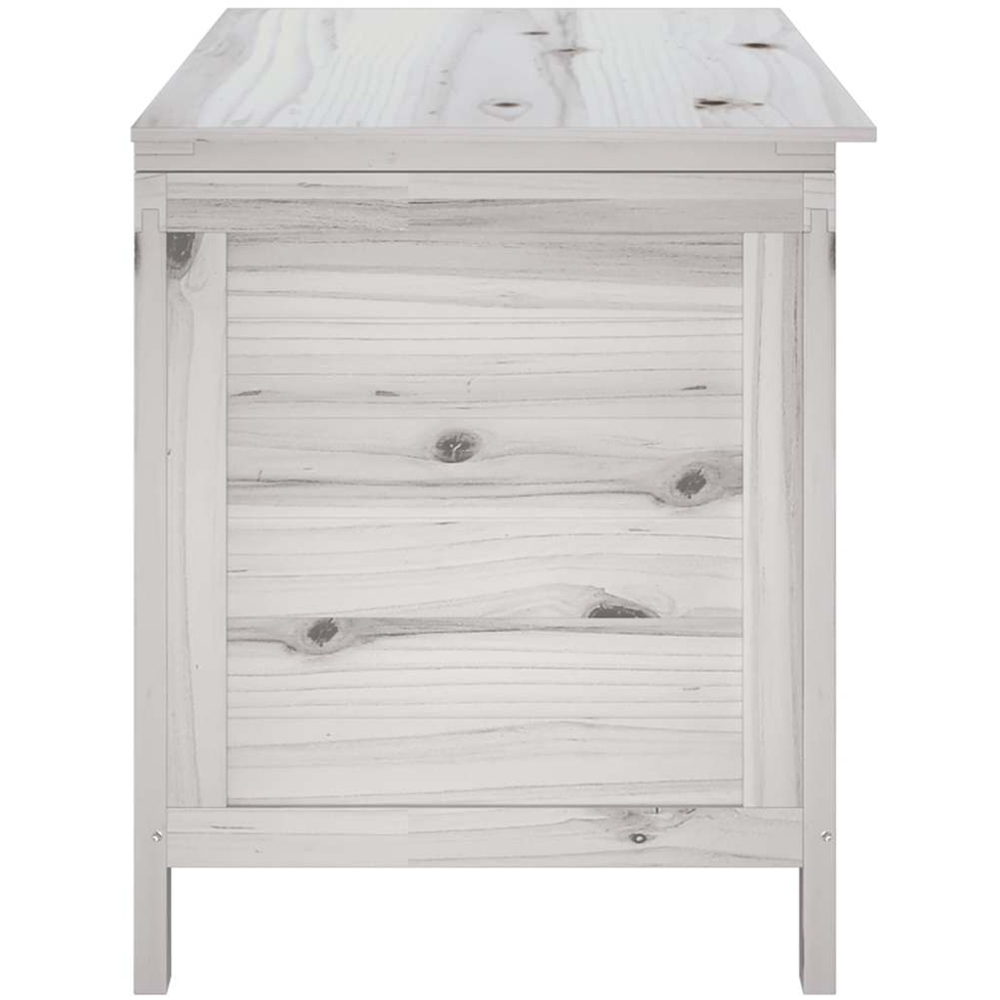 vidaXL 58.5 x 99 x 49.5cm White Fir Wood Garden Storage Box Image 4