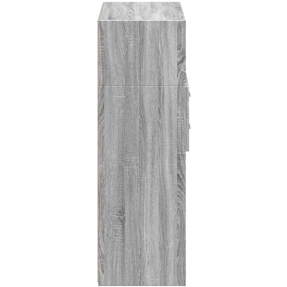 vidaXL 2 Drawer 6 Shelf Grey Sonoma Small Highboard Image 5