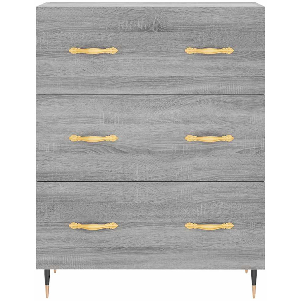 vidaXL 2 Door 3 Drawer Grey Sonoma Tall Highboard Image 8